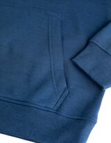 Majica s kapuljačom - mje&scaron;avina pamuka - tamno plava