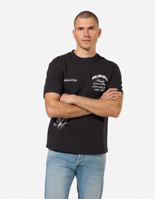 T-Shirt - Relax Fit - schwarz