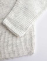 Sweter z dzianiny - Oversized Fit - bialy