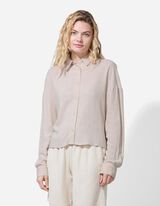 Blusa - Misto lino - beige