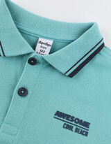 Polo - Righe a contrasto - turchese