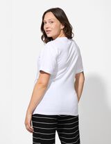 Umstandsshirt - Print - weiß