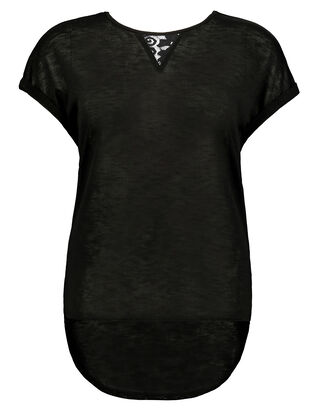 Damen T-Shirt mit Spitzen Einsatz