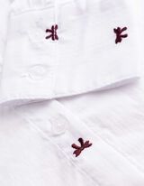 Bluse - Schleifenapplikation - Wei&szlig;