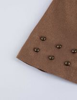 Kleid - einfarbig - braun