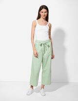 Majica bez rukava - Fina rebrasta tkanina - bijela