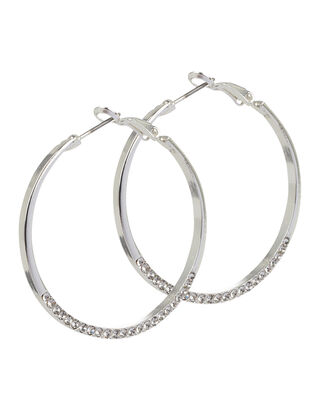 Damen Creolen mit Strasssteinen