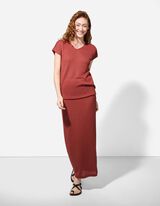 Strickshirt - Viskose-Mix - dunkelrot