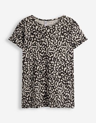 T-Shirt - Allover-Muster - schwarz