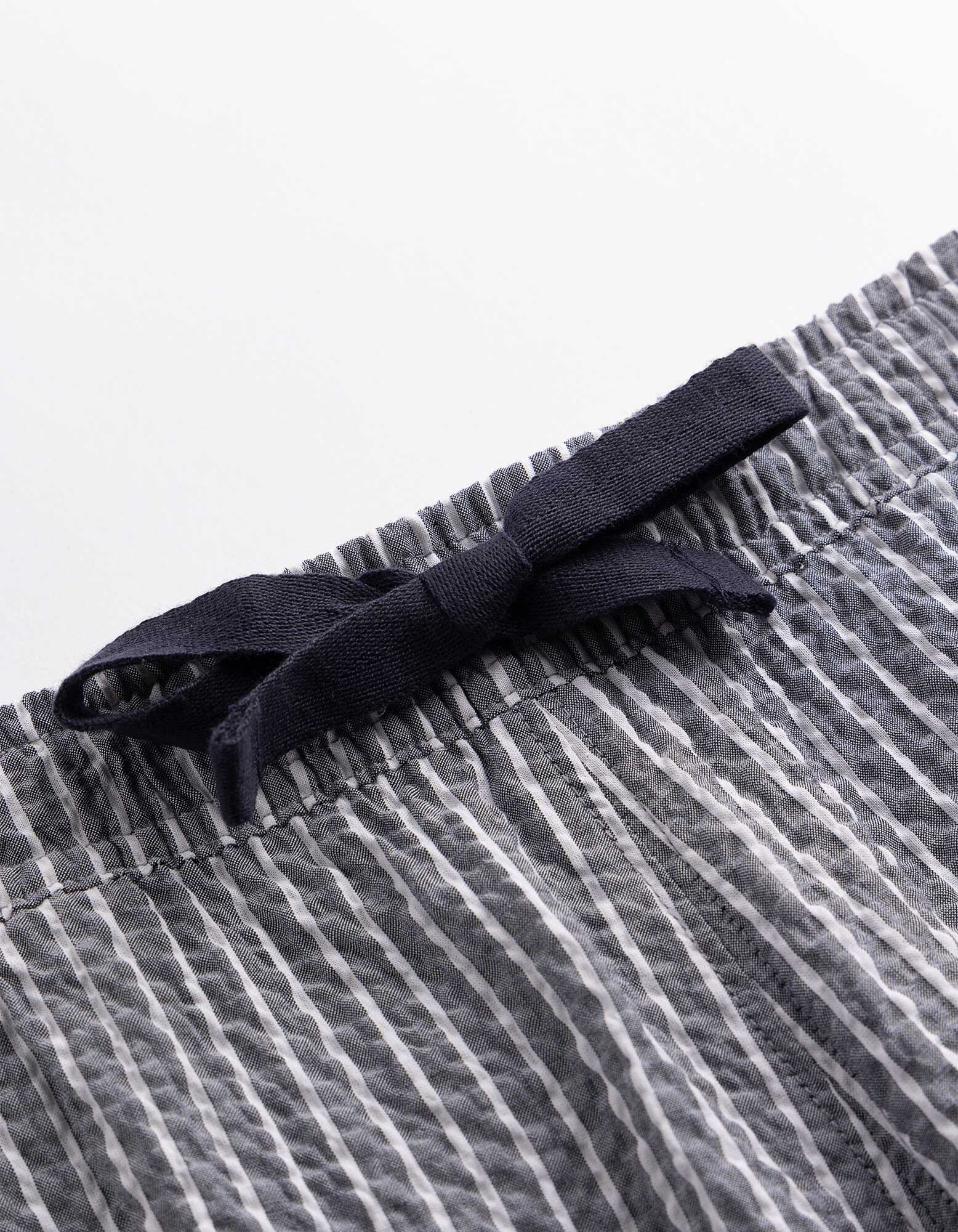 Pantalon de pyjama - Viscose m&eacute;lang&eacute;e - bleu fonc&eacute;