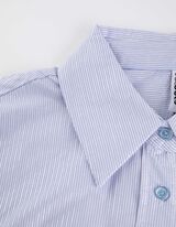 bluzka koszulowa - kieszeń na piersi - jasny niebieski