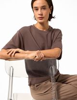 T-Shirt - Modal-Anteil - Braun