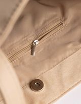 Tasche - Wildlederimitat - beige