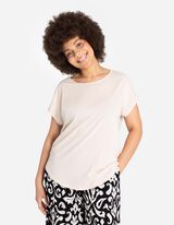 Póló - Ejtett vállú - bézs