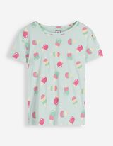 T-Shirt - Allover-Print - Hellblau