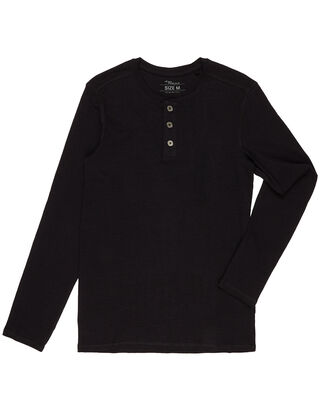 Herren Serafino-Shirt mit kurzer Knopfleiste