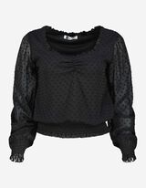 Blusa - Orlo compatto - nero