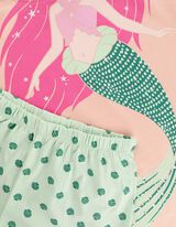 Set pijama alcătuit din bluză și pantaloni scurți - Imprimeu - Bronz