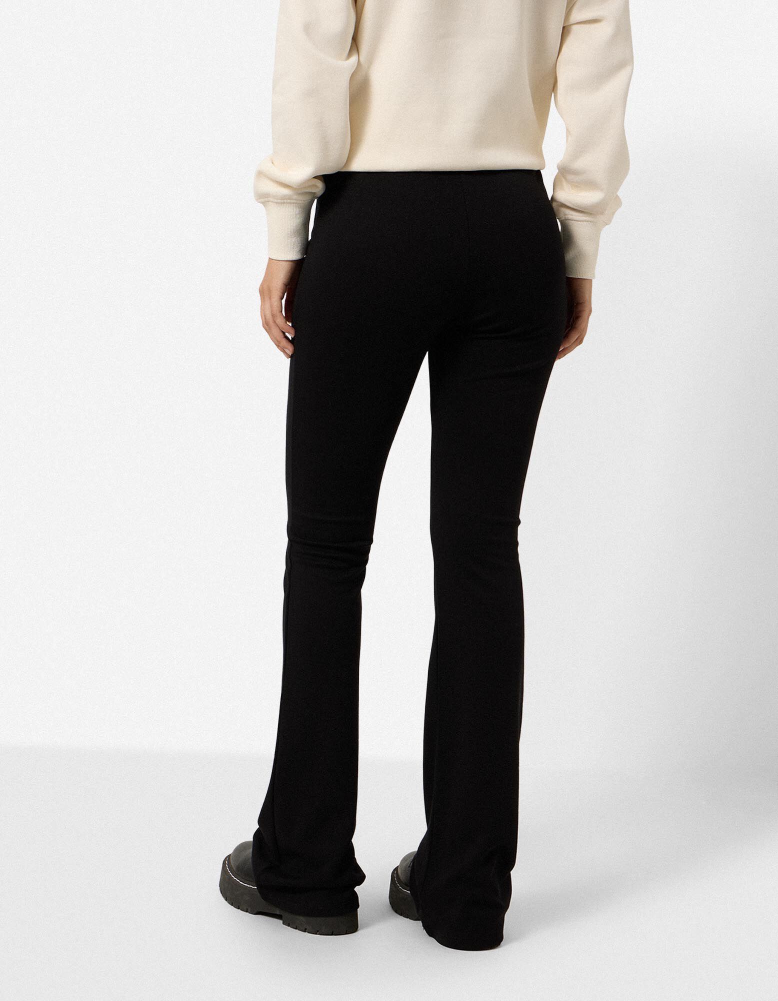 Leggings - Bootcut Fit - Schwarz