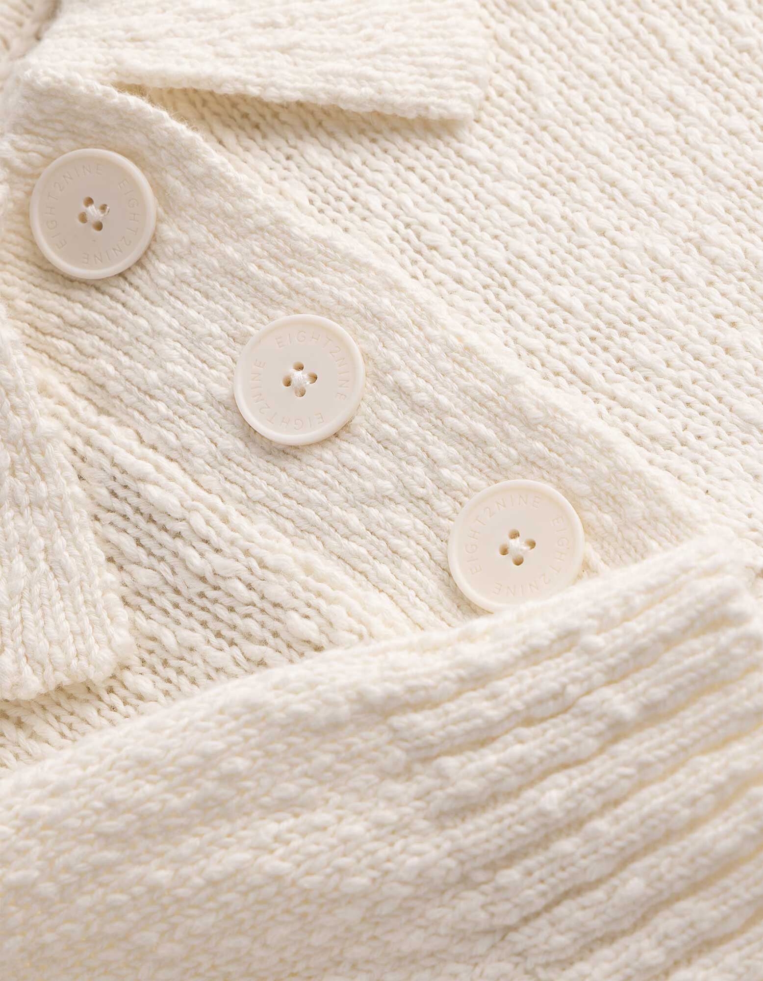 Strickpullover - Polokragen - wei&szlig;