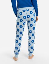 Pižaminės kelnės - Įvertas raištelis apačioje - sviesiai melynas