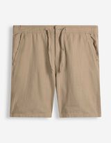 Shorts - Leinen-Optik - Beige