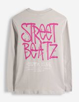 Longsleeve - Afdrukken achteraan - lichtgrijs