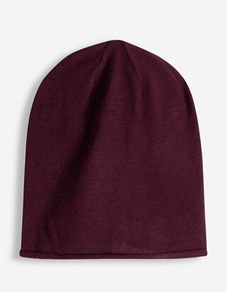 Beanie - Effen - Donkerrood