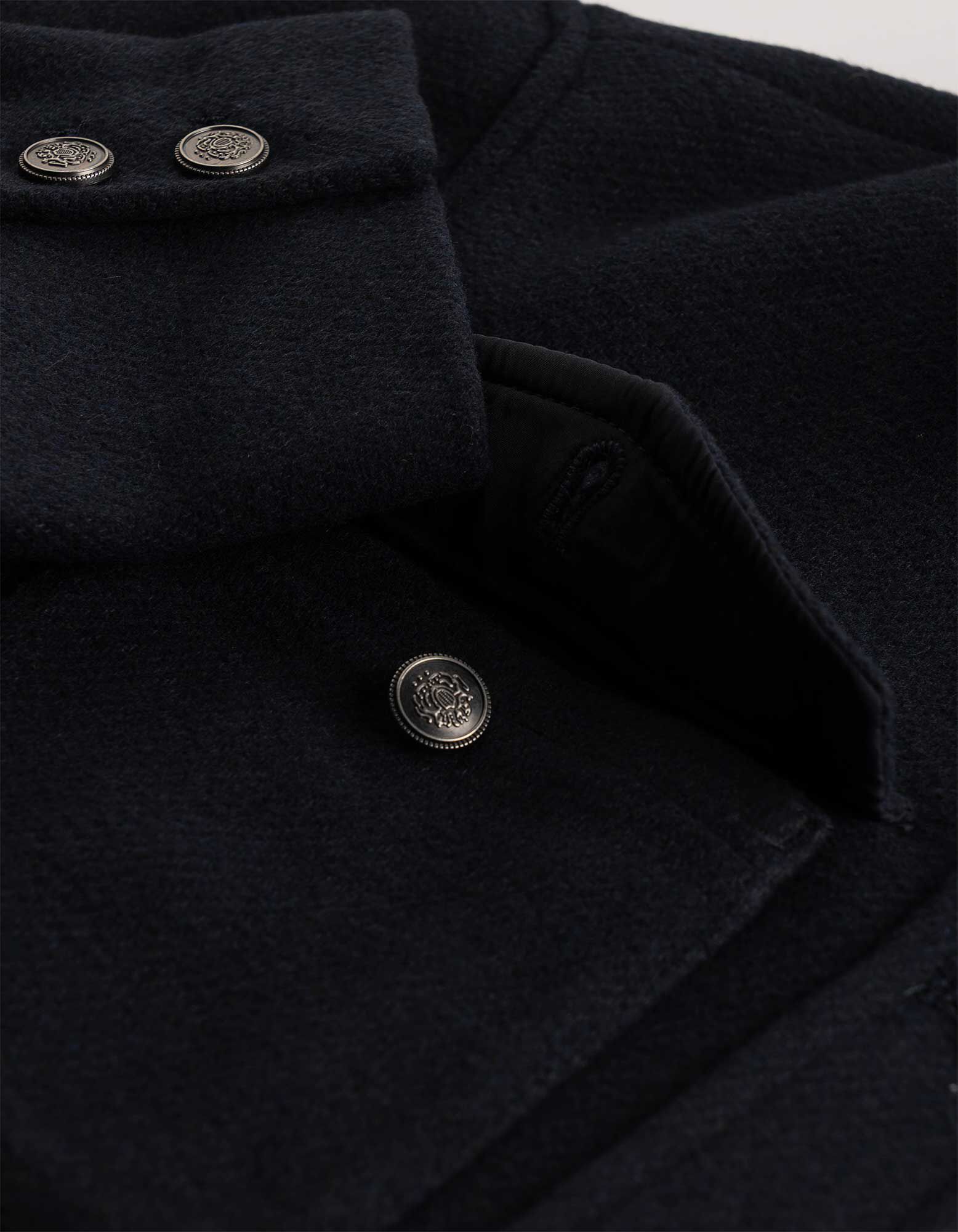 Jacke - Woll-Optik - Dunkelblau