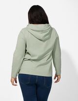 Felpa aperta - Misto cotone - grigio