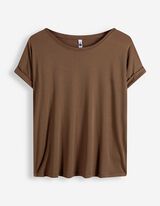 Tričko - Směs s visk&oacute;zou - svetle hneda