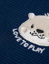 Trikotažinis megztinis - Spaudės - tamsiai melynas