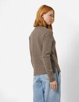 Pullover en tricot - Mockneck - Brun