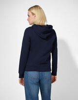 Sweatjacke - Kapuze mit Tunnelzug - dunkelblau