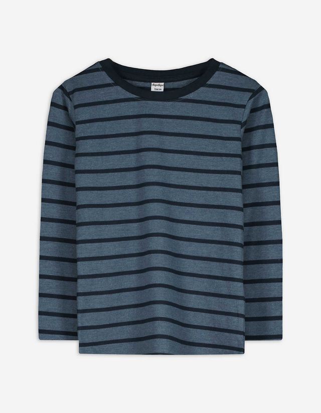 Langarmshirt - Streifen - dunkelblau