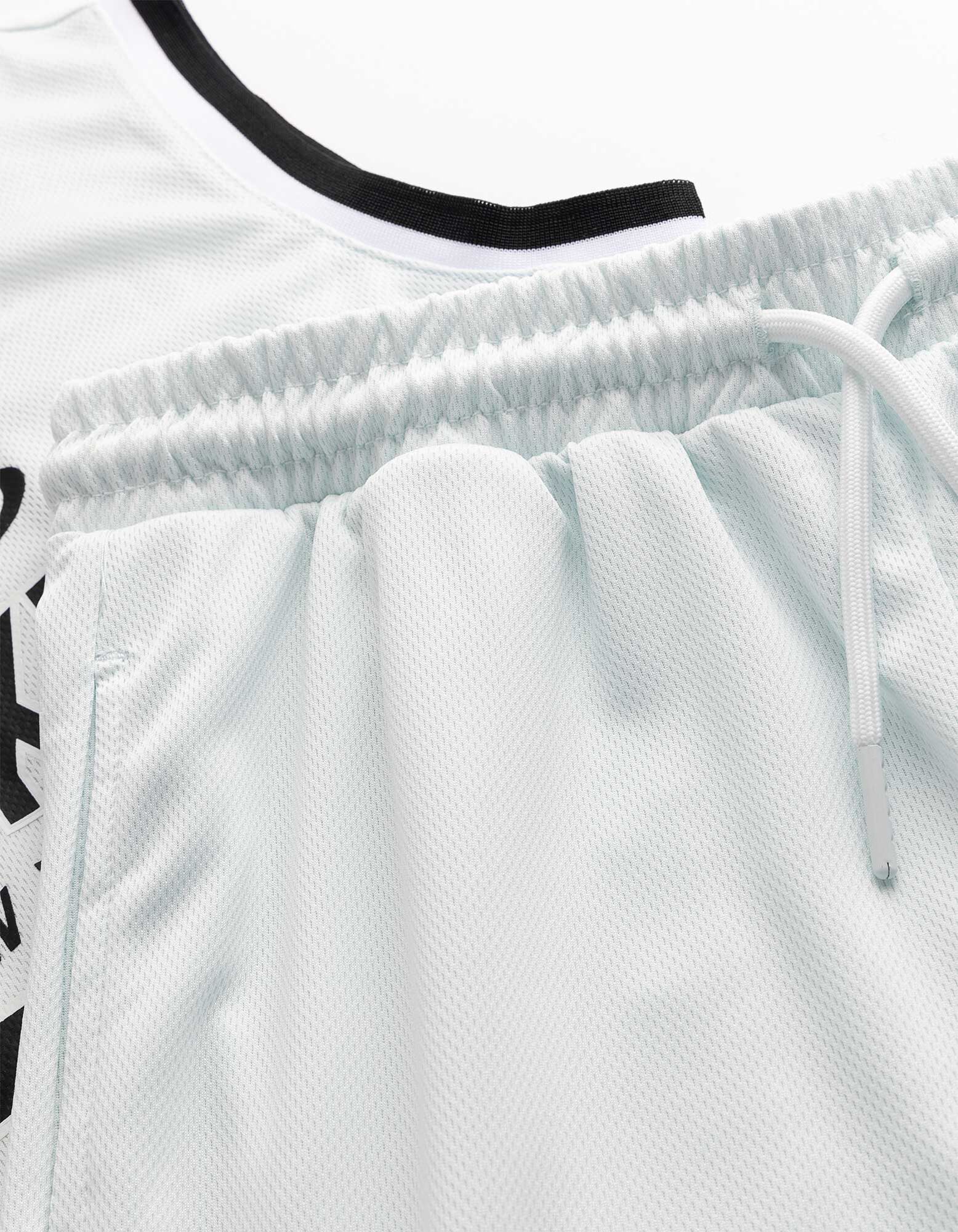 Souprava trička a kalhot - S&iacute;ťovina - svetle  modra