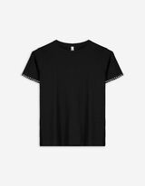 T-Shirt - Zierperlen - schwarz