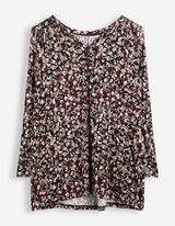 Blusenshirt - Allover-Print - Beige