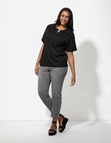 Blusenshirt - einfarbig - schwarz