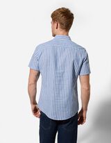 Hemd - Leinen-Mix - blau