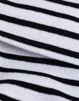 Elegantna majica - Pruge - crna