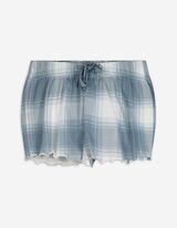 Pyjamashorts - Allover-Print - blau