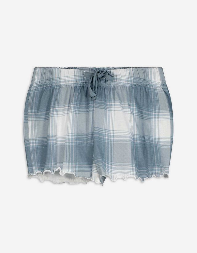 Pyjamashorts - Allover-Print - blau