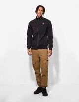 Sweatjacke - Stehkragen - schwarz