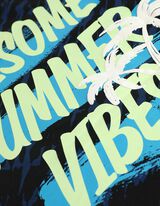 Tricou - Imprimeu pe spate - Albastru inchis