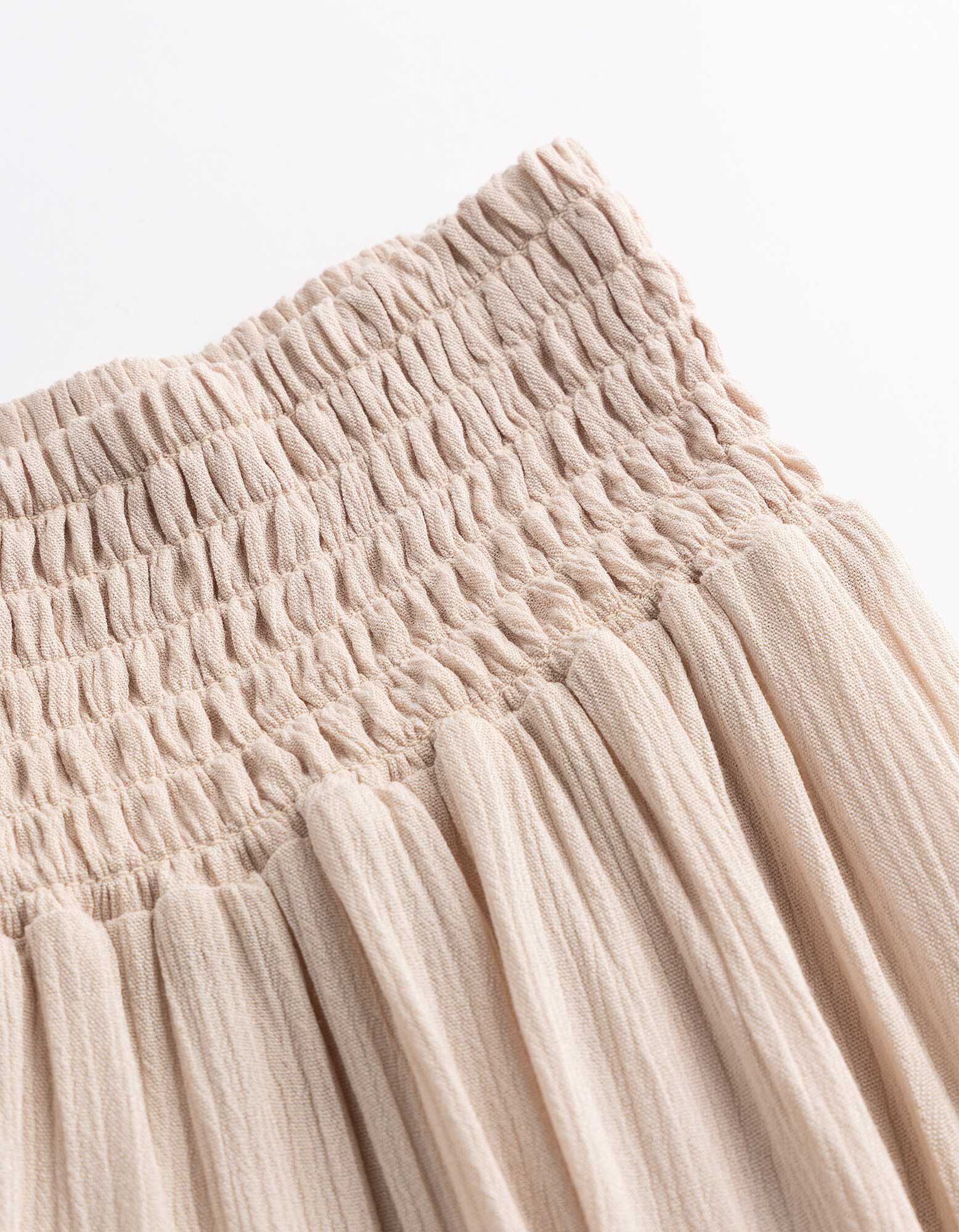 Maxirock - einfarbig - Beige
