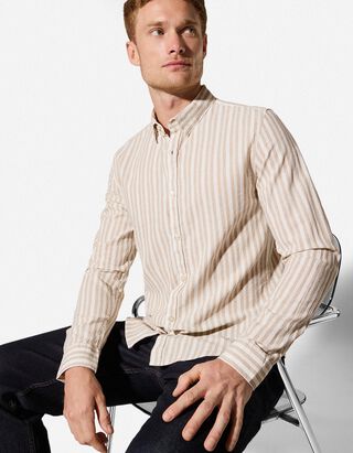 Overhemd - Linnenmix - wit