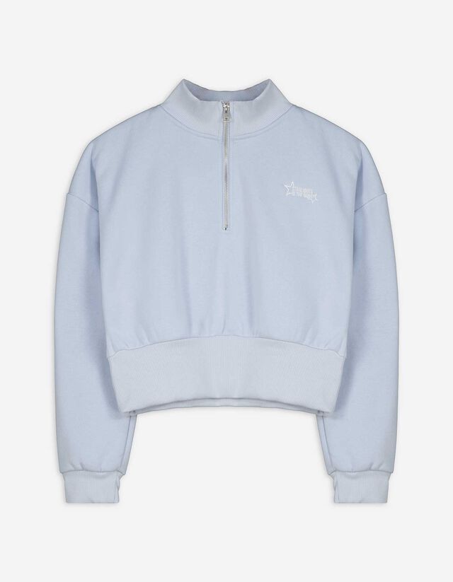Sweatshirt - Troyer - lichtblauw