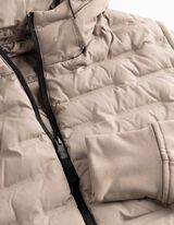 Steppjacke - Material-Mix - Taupe