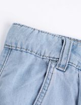 Pantaloni scurți denim - Amestec de bumbac - Albastru deschis